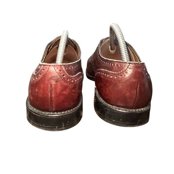 Allen Edmonds Sanford 5277 Burgundy Brown Cap Toe Oxford Dress Shoes Men's 9.5 D - Picture 3 of 14